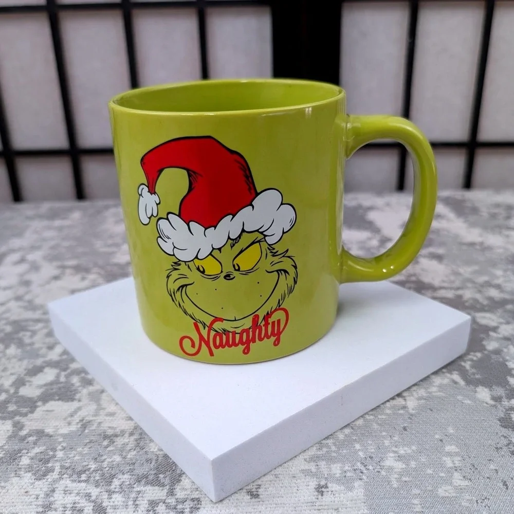 Bioworld Dr Seuss The Grinch Naughty or Nice 16oz Ceramic Coffee‎ Mug Green 2024